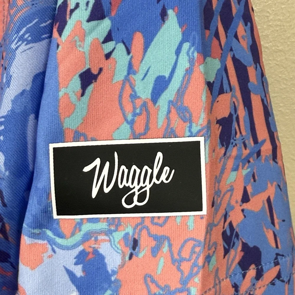 Waggle Golf Clubhouse King Performance Polo Stretch Shirt Lion Print Men's L - Picture 4 of 7